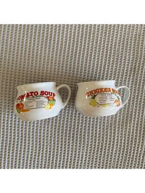 Tomato Soup And Chicken Soup Bowls With Recipe